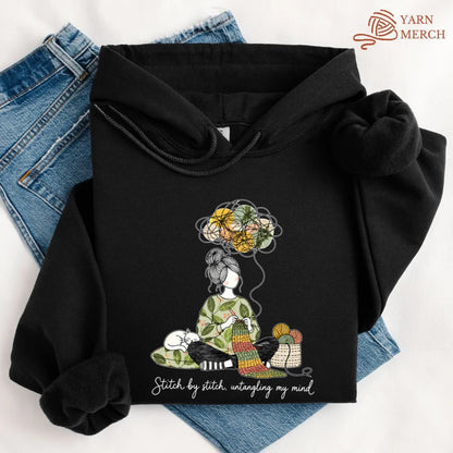 Stitch By Stitch, Untangling My Mind Hoodie