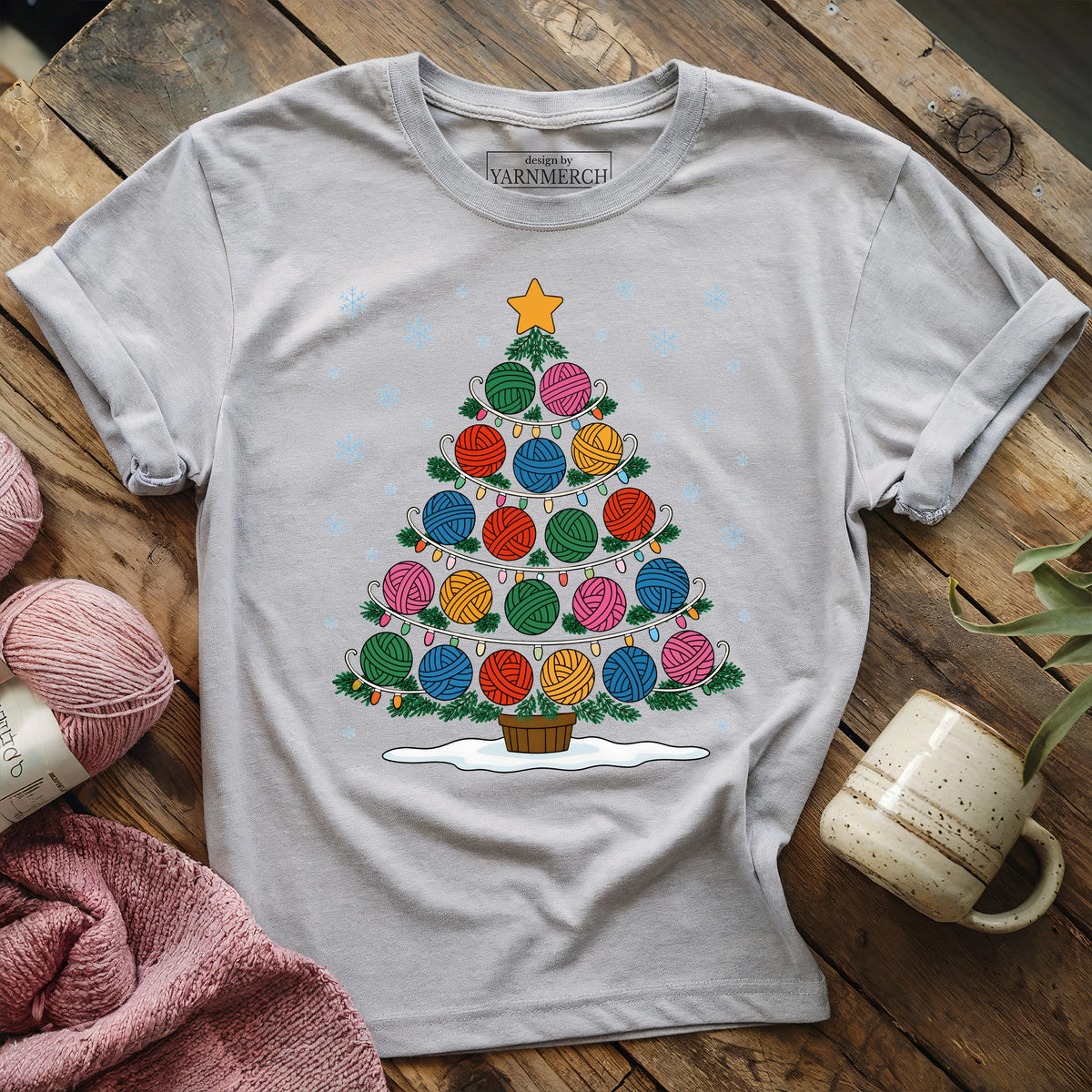 Yarn Ball Christmas Tree T-shirt