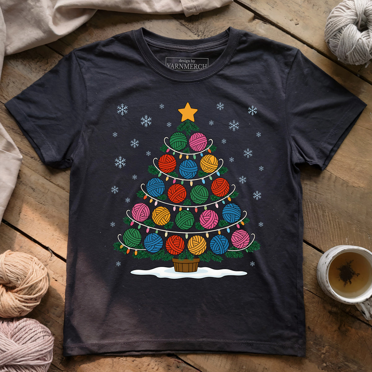 Yarn Ball Christmas Tree T-shirt