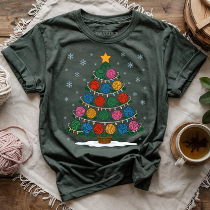 Yarn Ball Christmas Tree T-shirt