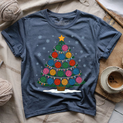 Yarn Ball Christmas Tree T-shirt