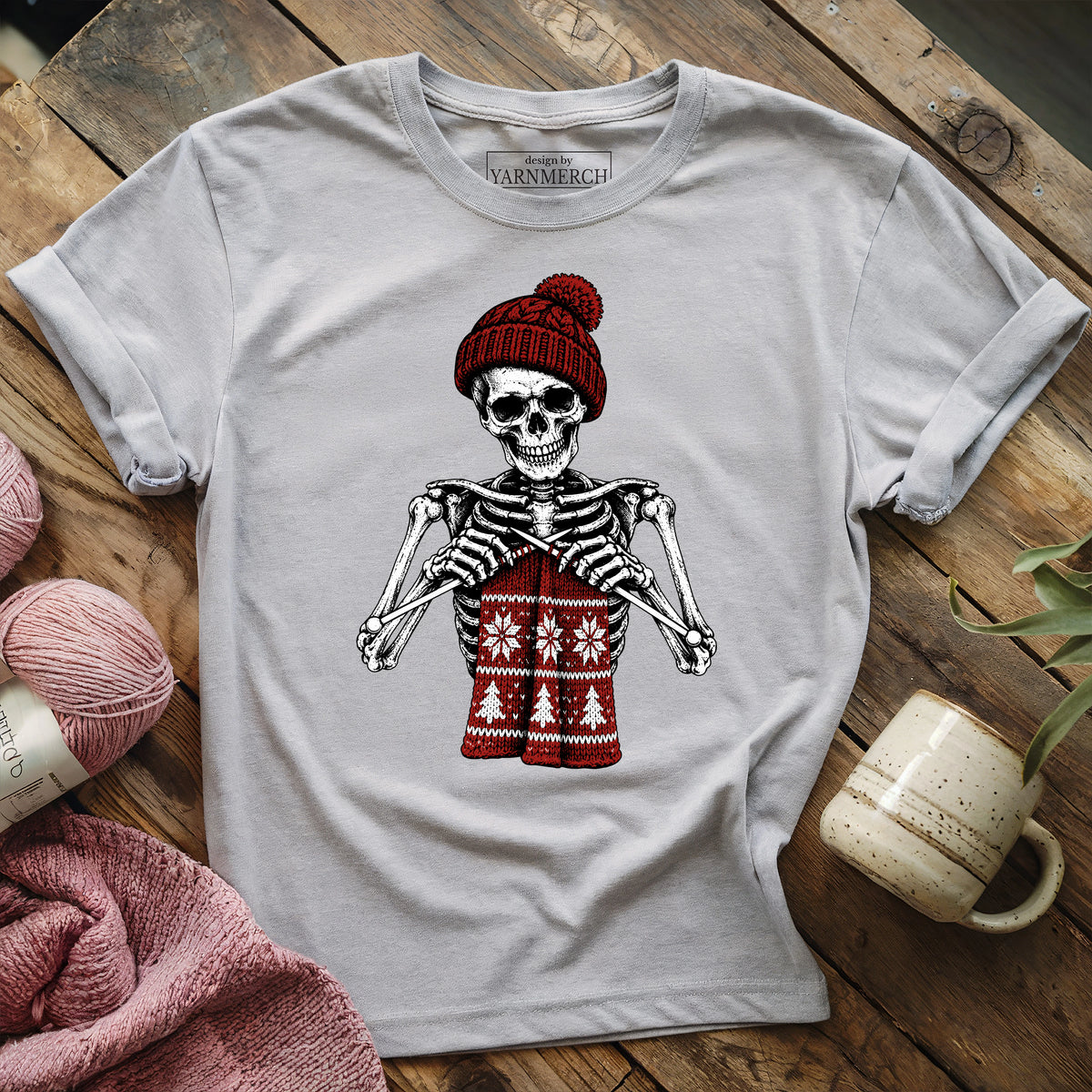 Christmas Skeleton Knitter T-shirt