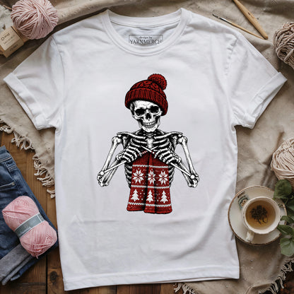 Christmas Skeleton Knitter T-shirt