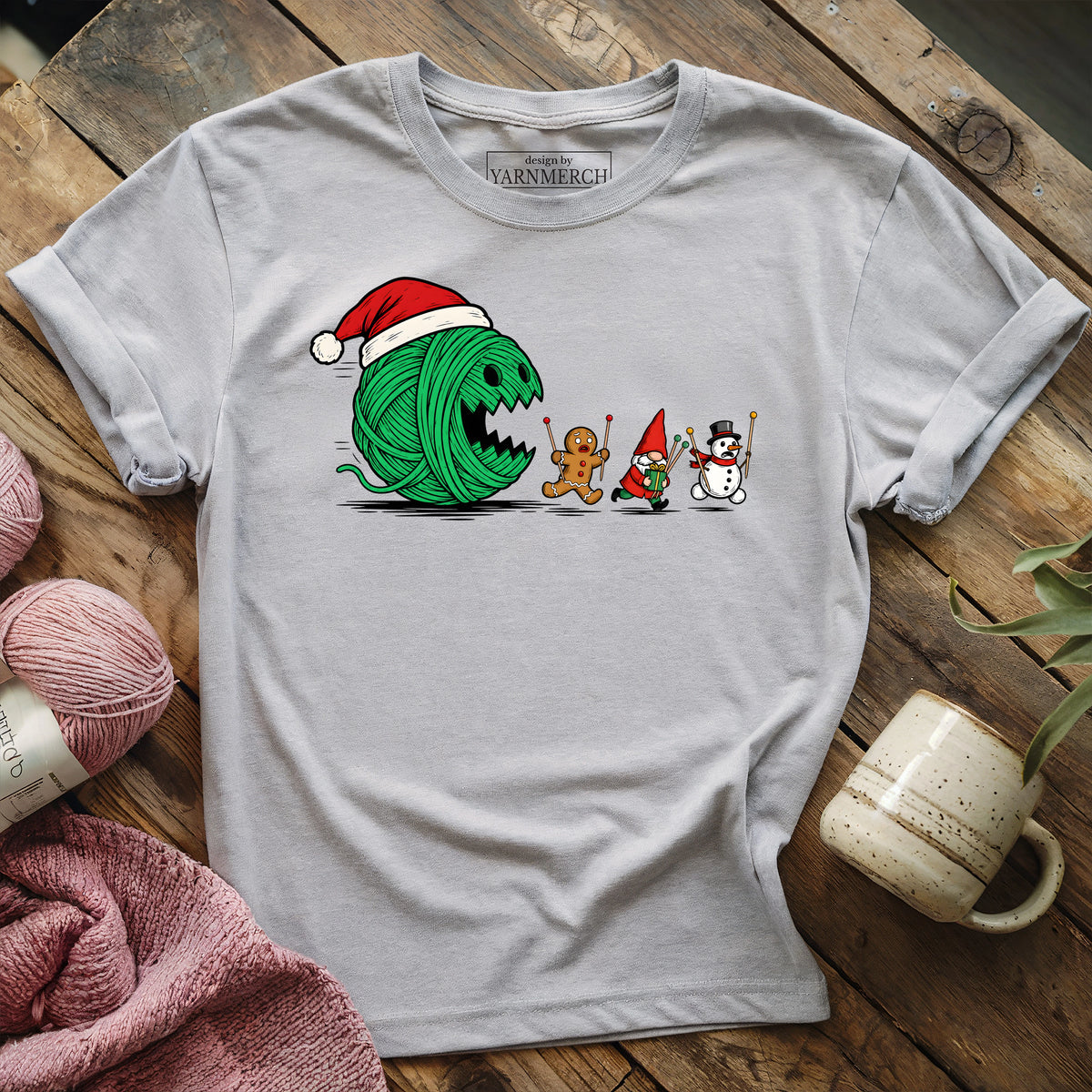 Yarn-Man Christmas T-shirt
