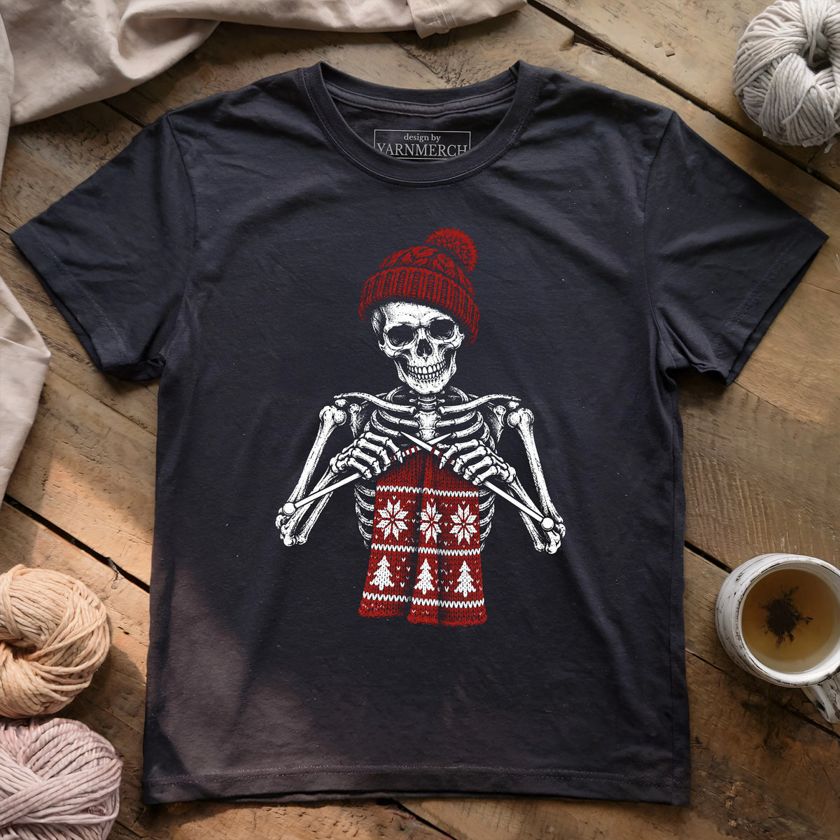 Christmas Skeleton Knitter T-shirt