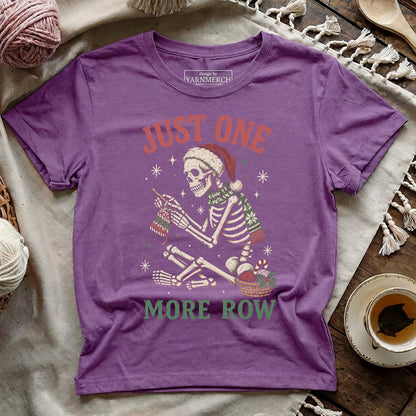 One More Row Christmas Skeleton T-shirt