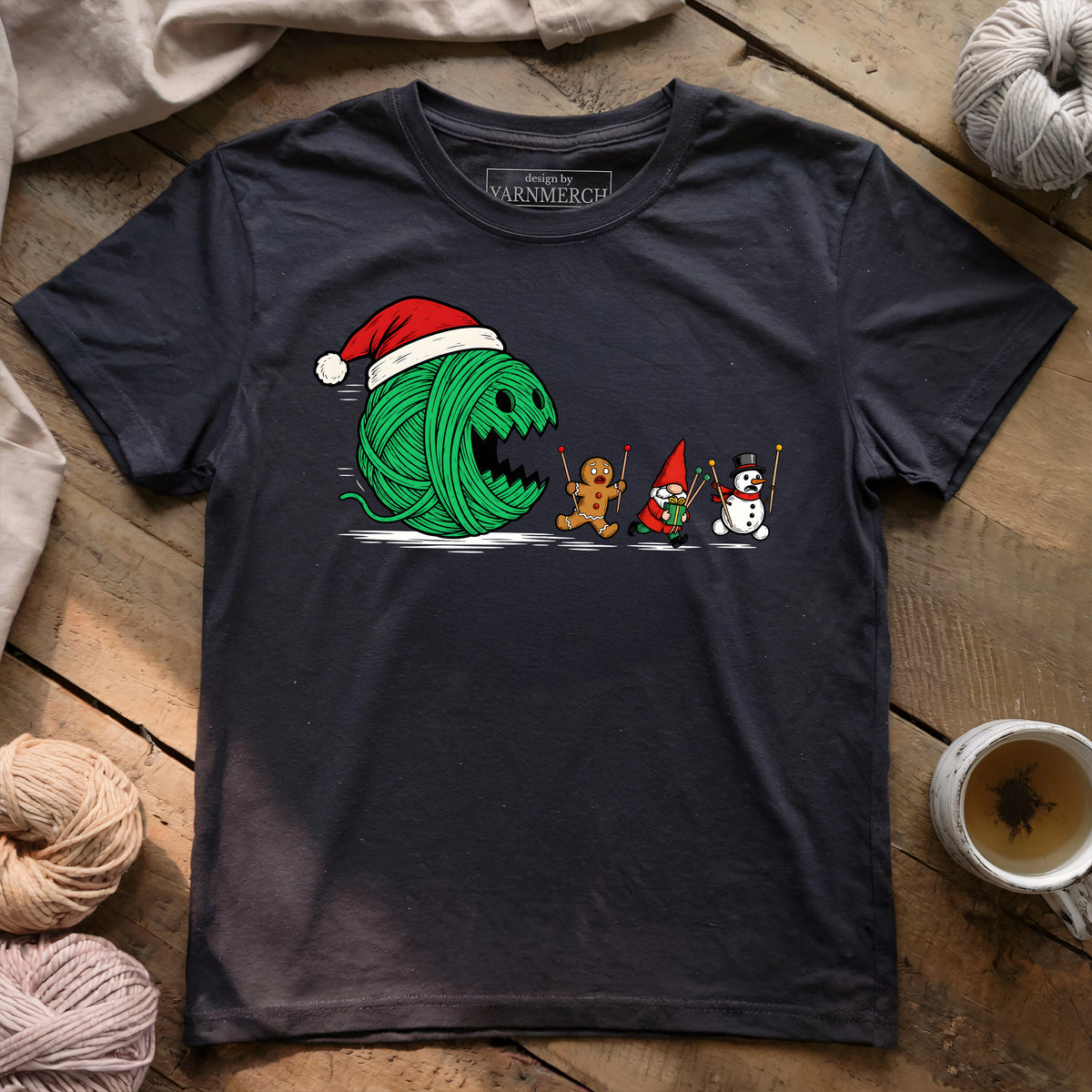 Yarn-Man Christmas T-shirt