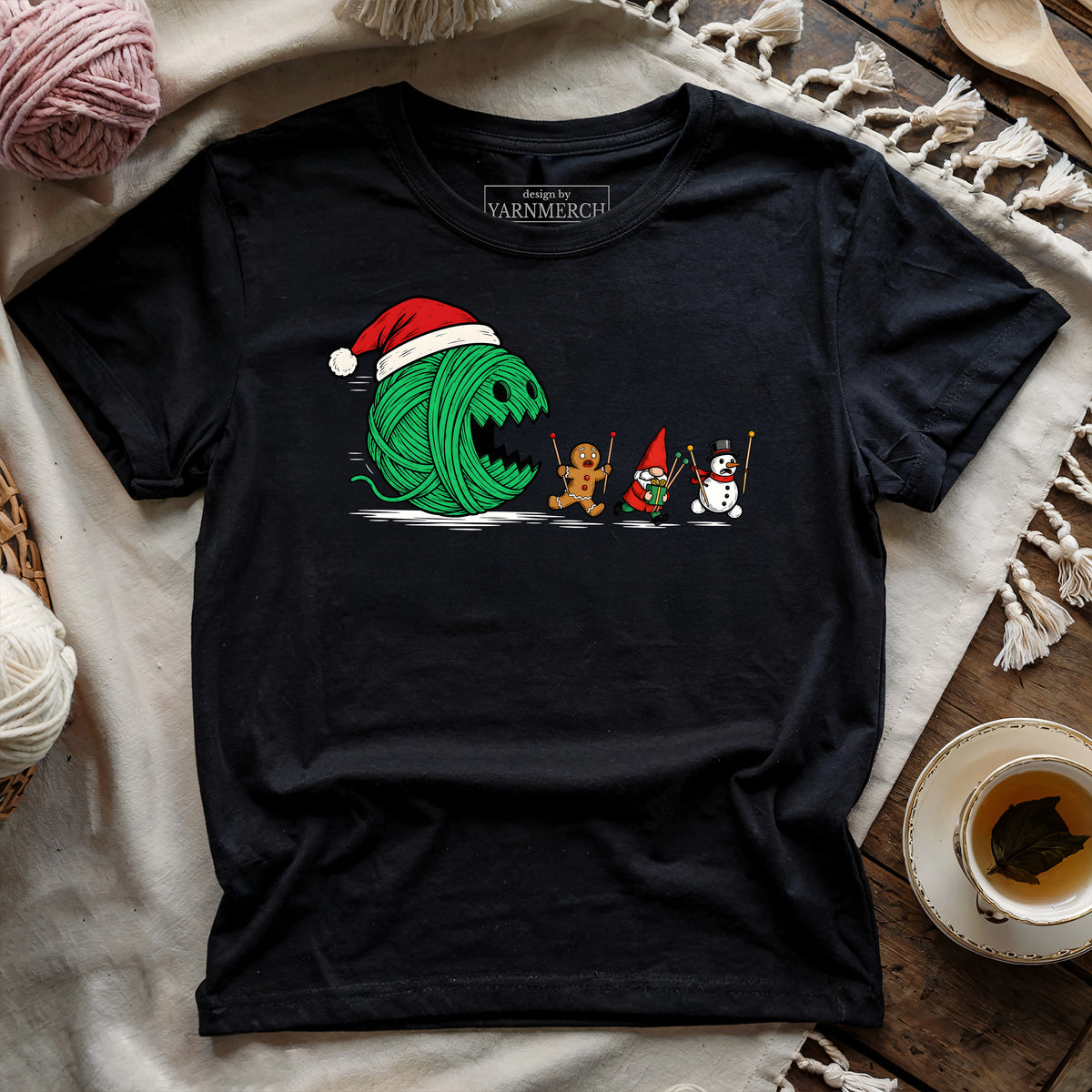 Yarn-Man Christmas T-shirt