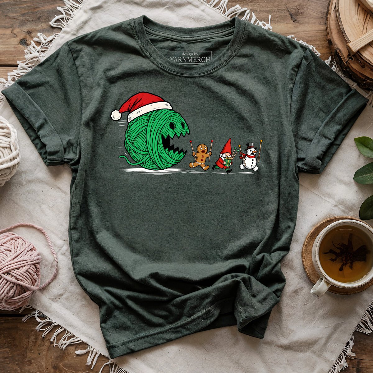 Yarn-Man Christmas T-shirt
