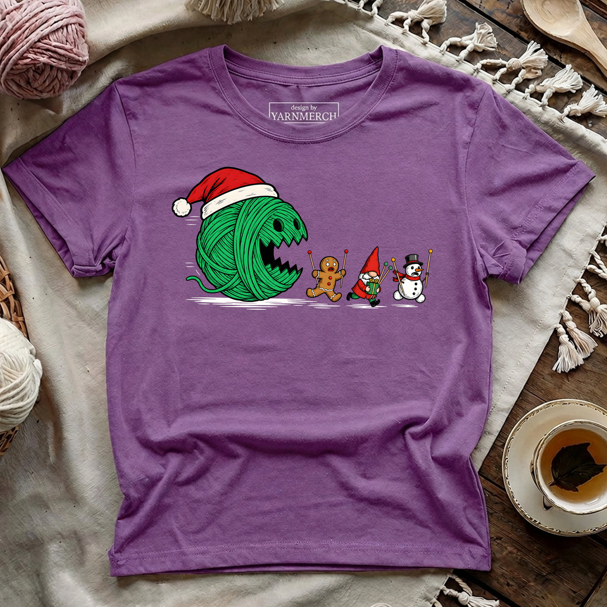 Yarn-Man Christmas T-shirt