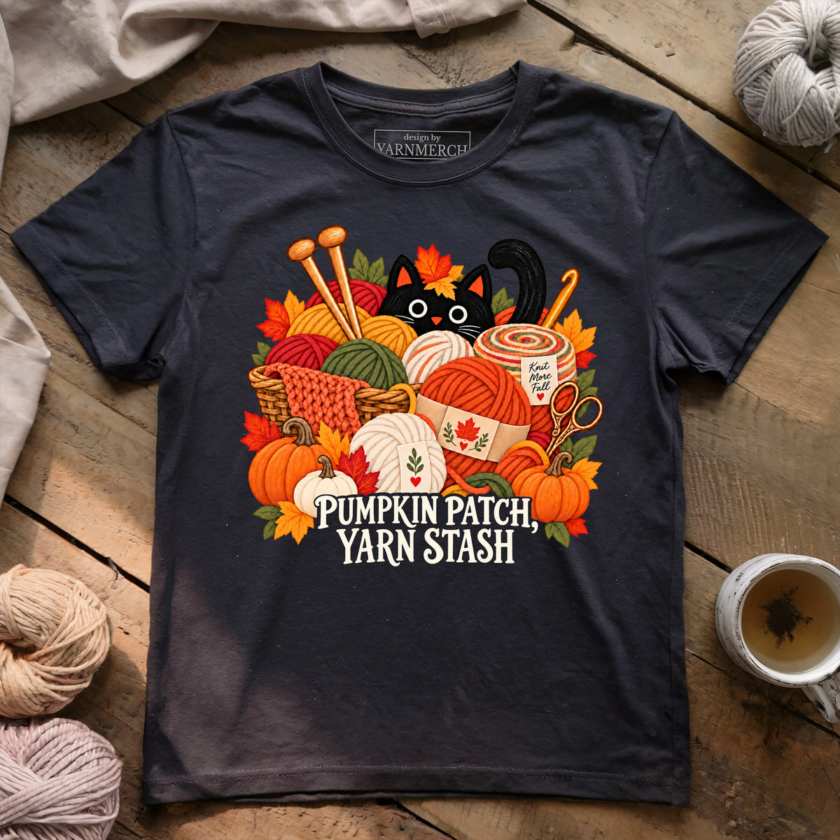 Pumpkin Patch, Yarn Stash T-shirt