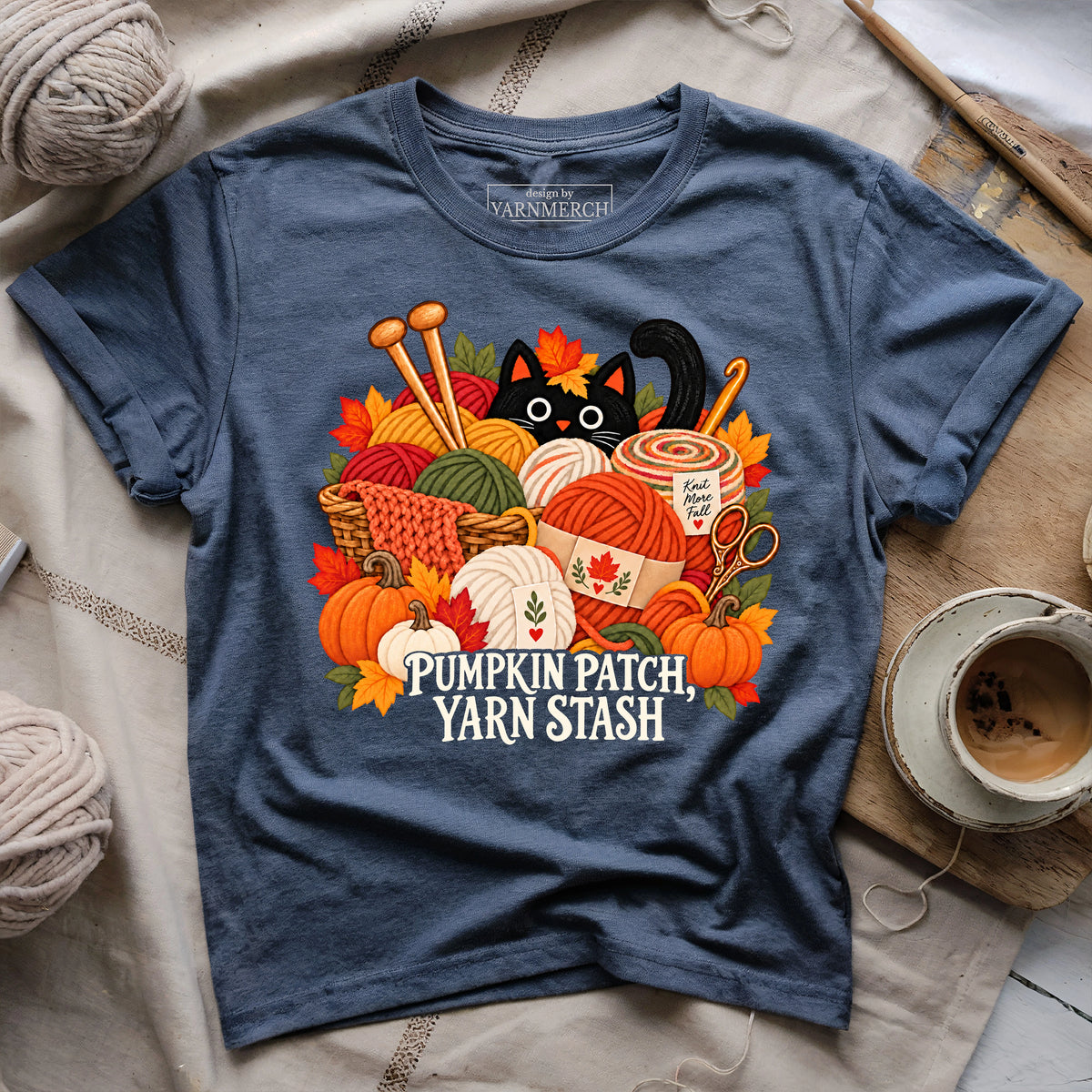 Pumpkin Patch, Yarn Stash T-shirt