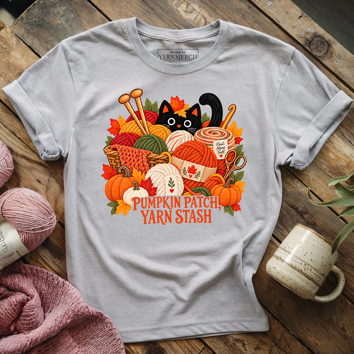 Pumpkin Patch, Yarn Stash T-shirt