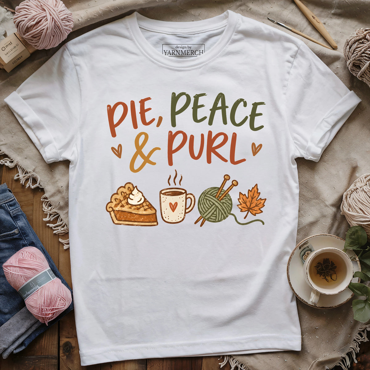 Pie, Peace & Purl T-shirt