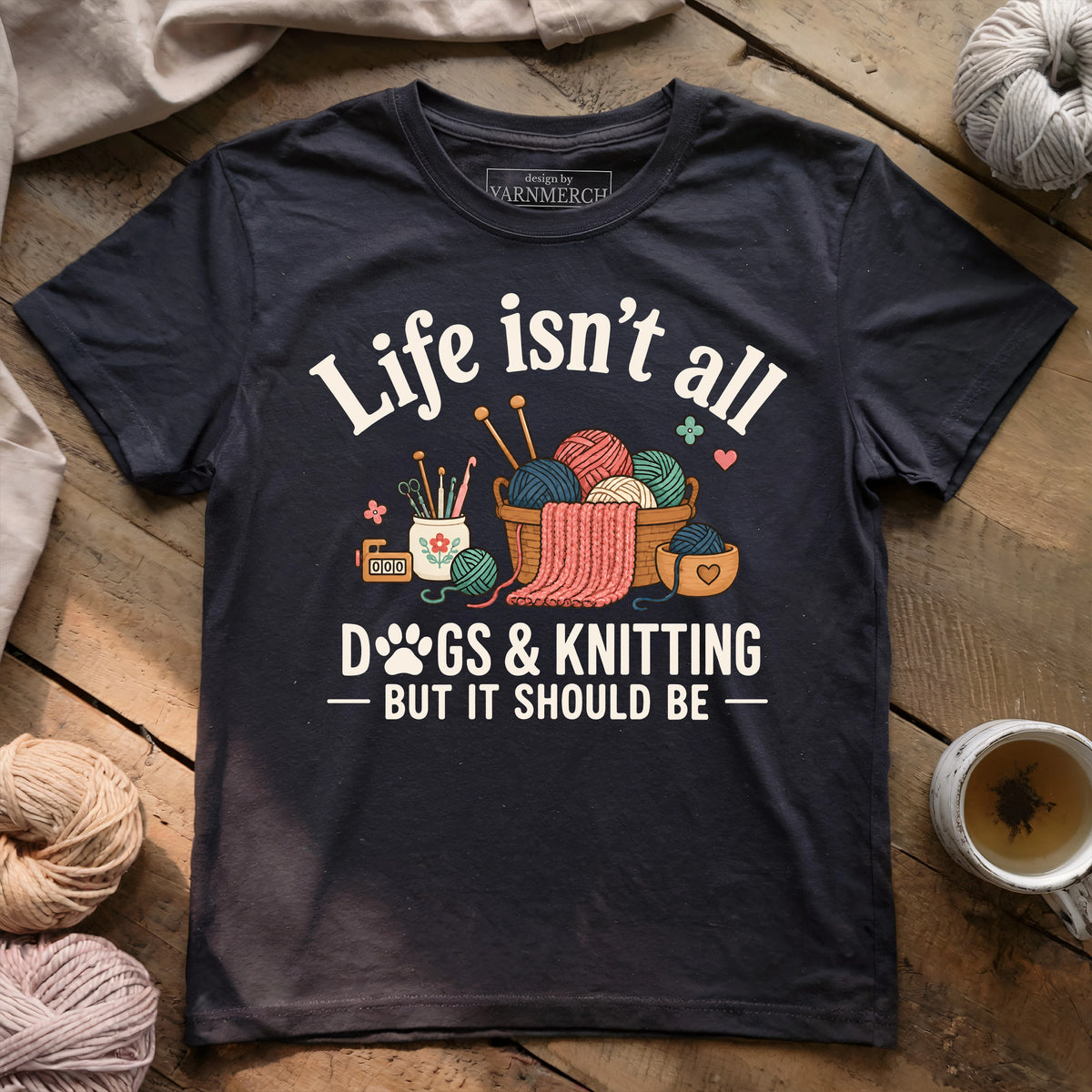 Dogs & Knitting T-shirt