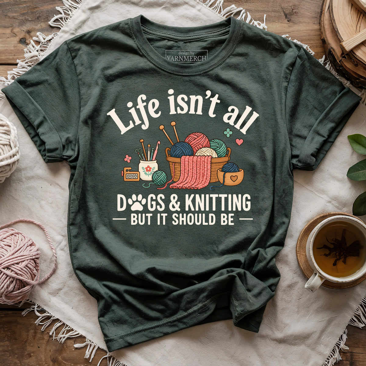 Dogs & Knitting T-shirt