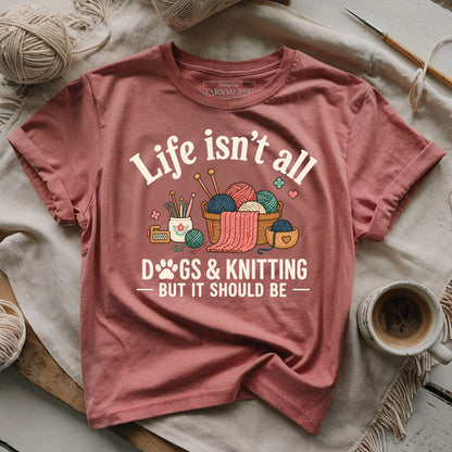 Dogs & Knitting T-shirt