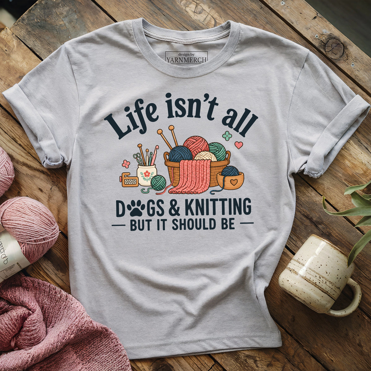 Dogs & Knitting T-shirt