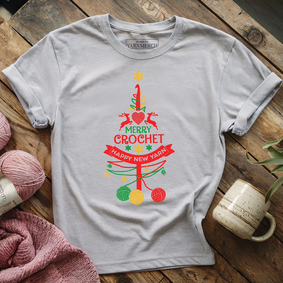 Crochet Christmas Tree T-shirt