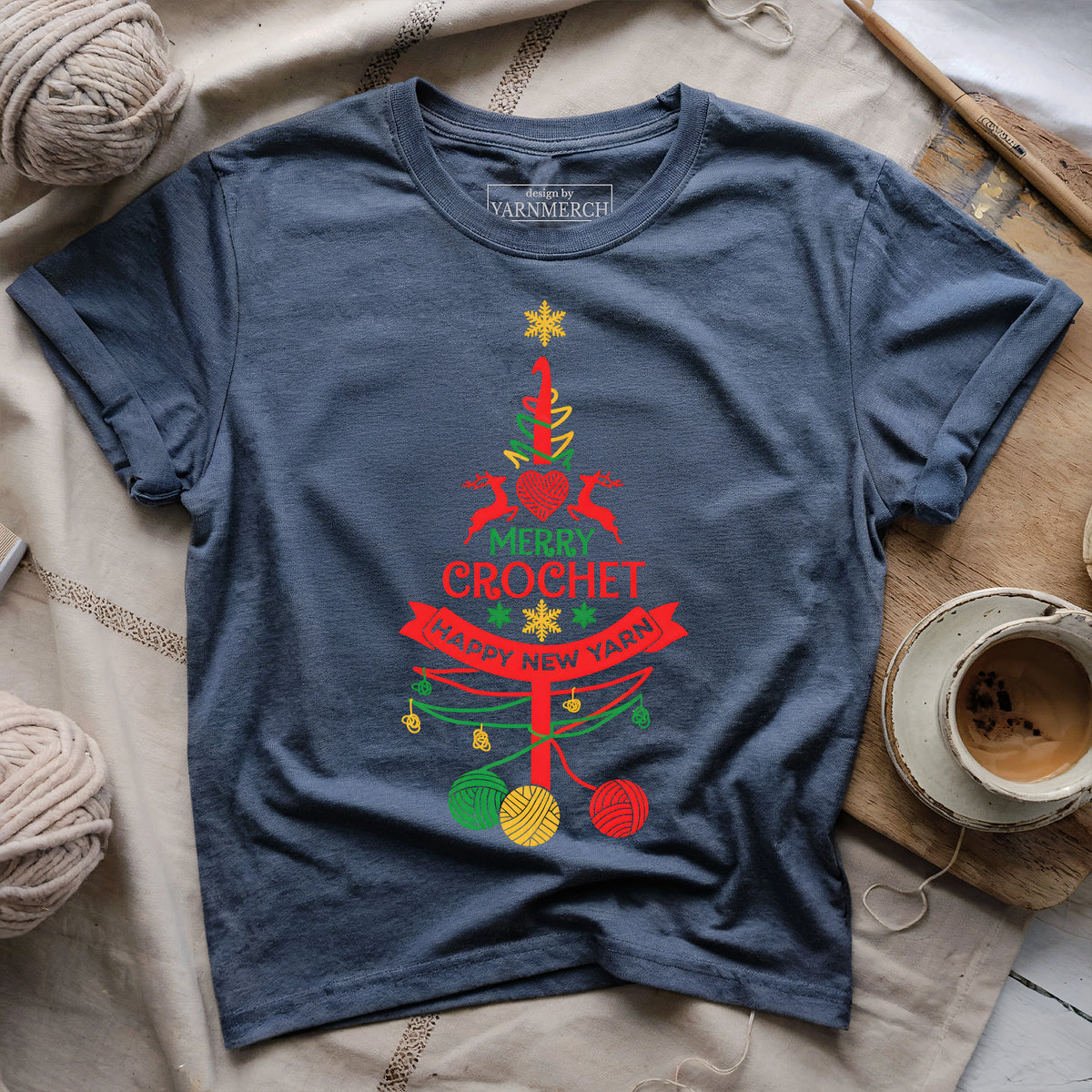 Crochet Christmas Tree T-shirt