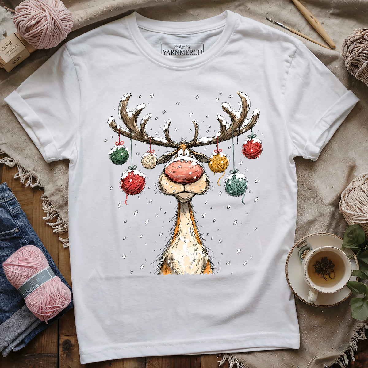 Yarn Reindeer T-shirt