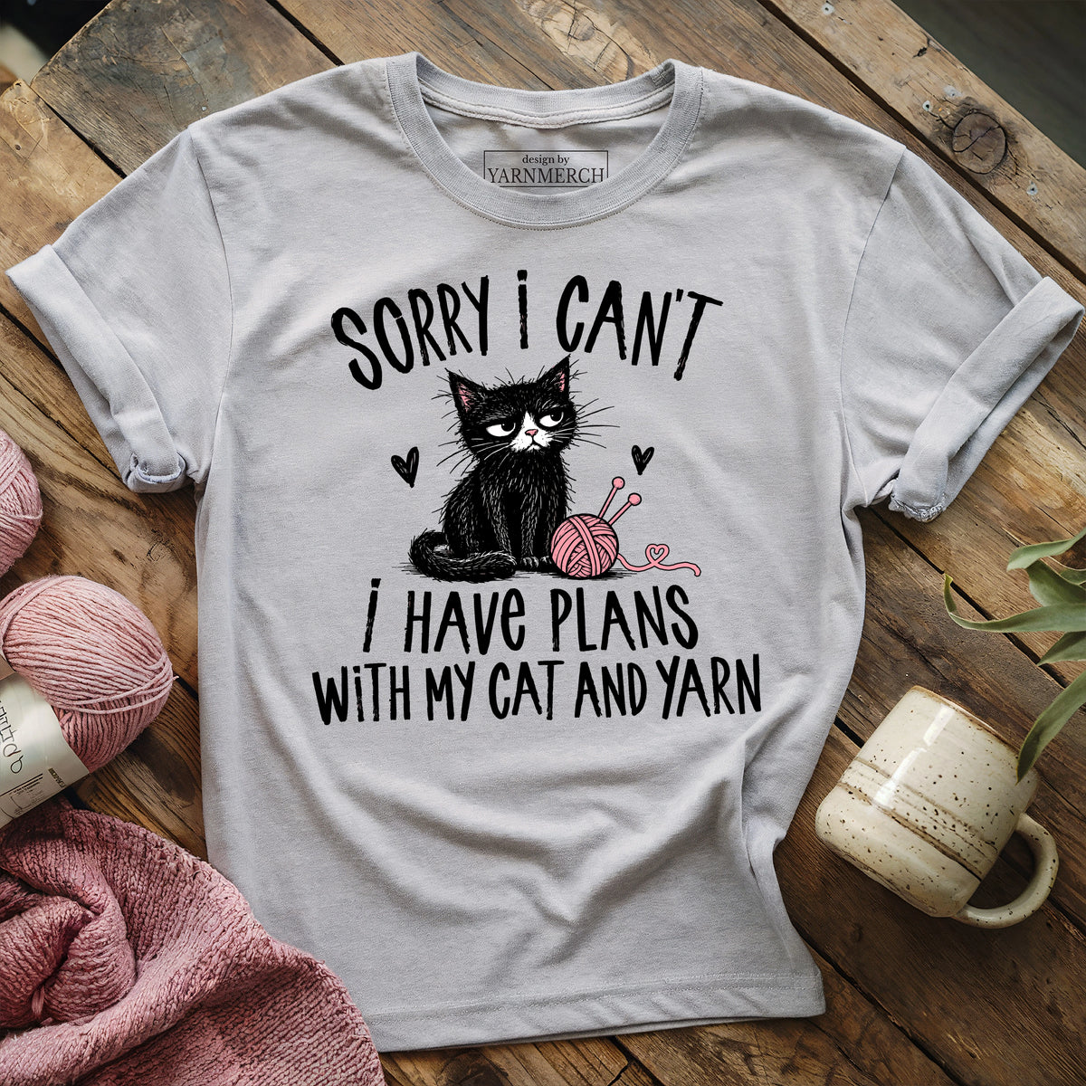 I HAVE PLANS WITH MY CAT AND YARN T-shirt