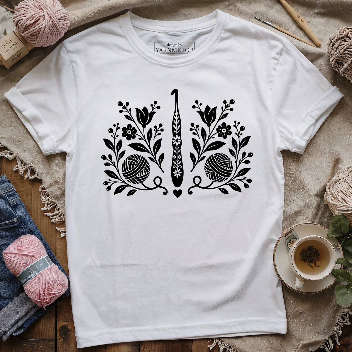 Blooming Crochet Hook T-shirt