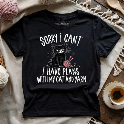I HAVE PLANS WITH MY CAT AND YARN T-shirt
