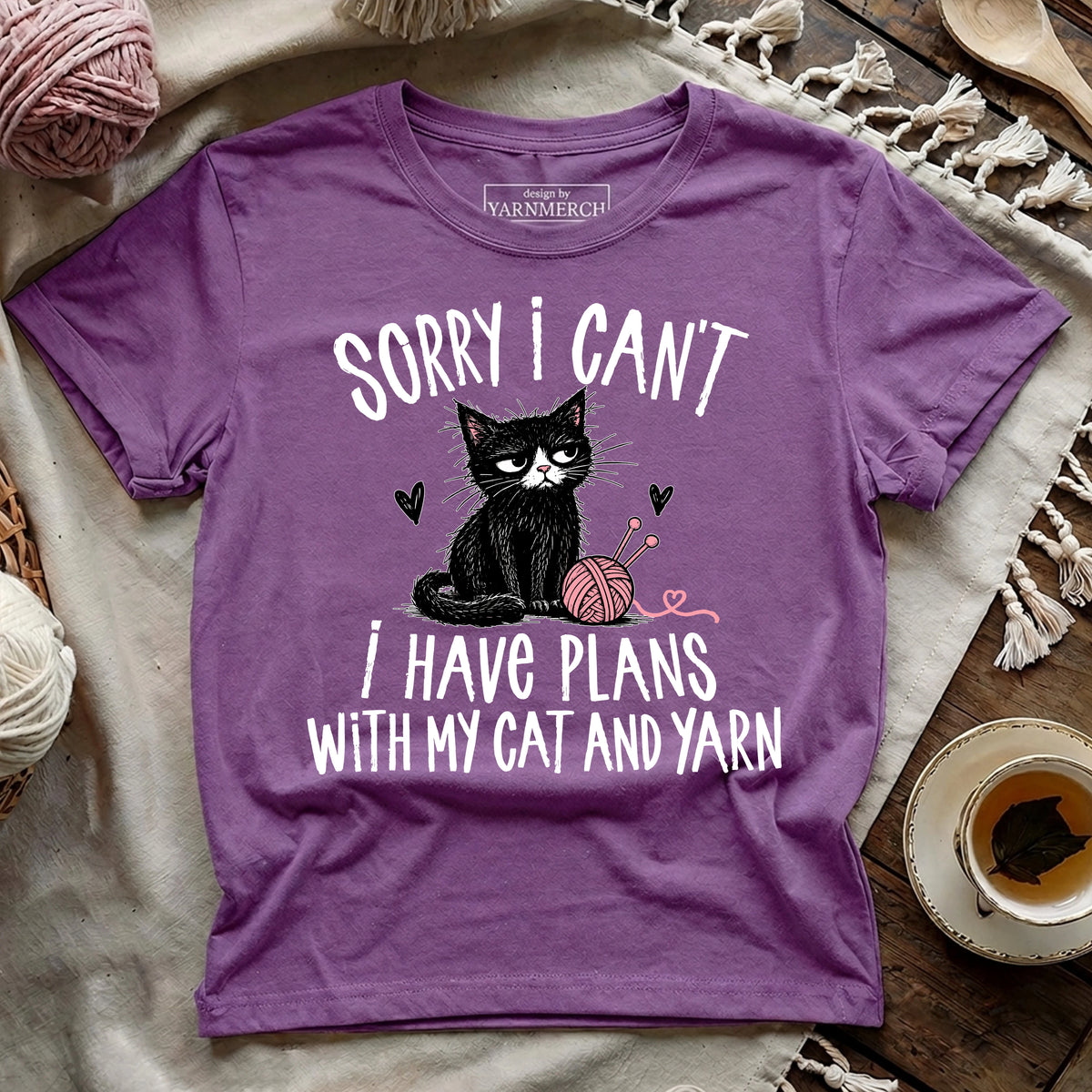 I HAVE PLANS WITH MY CAT AND YARN T-shirt