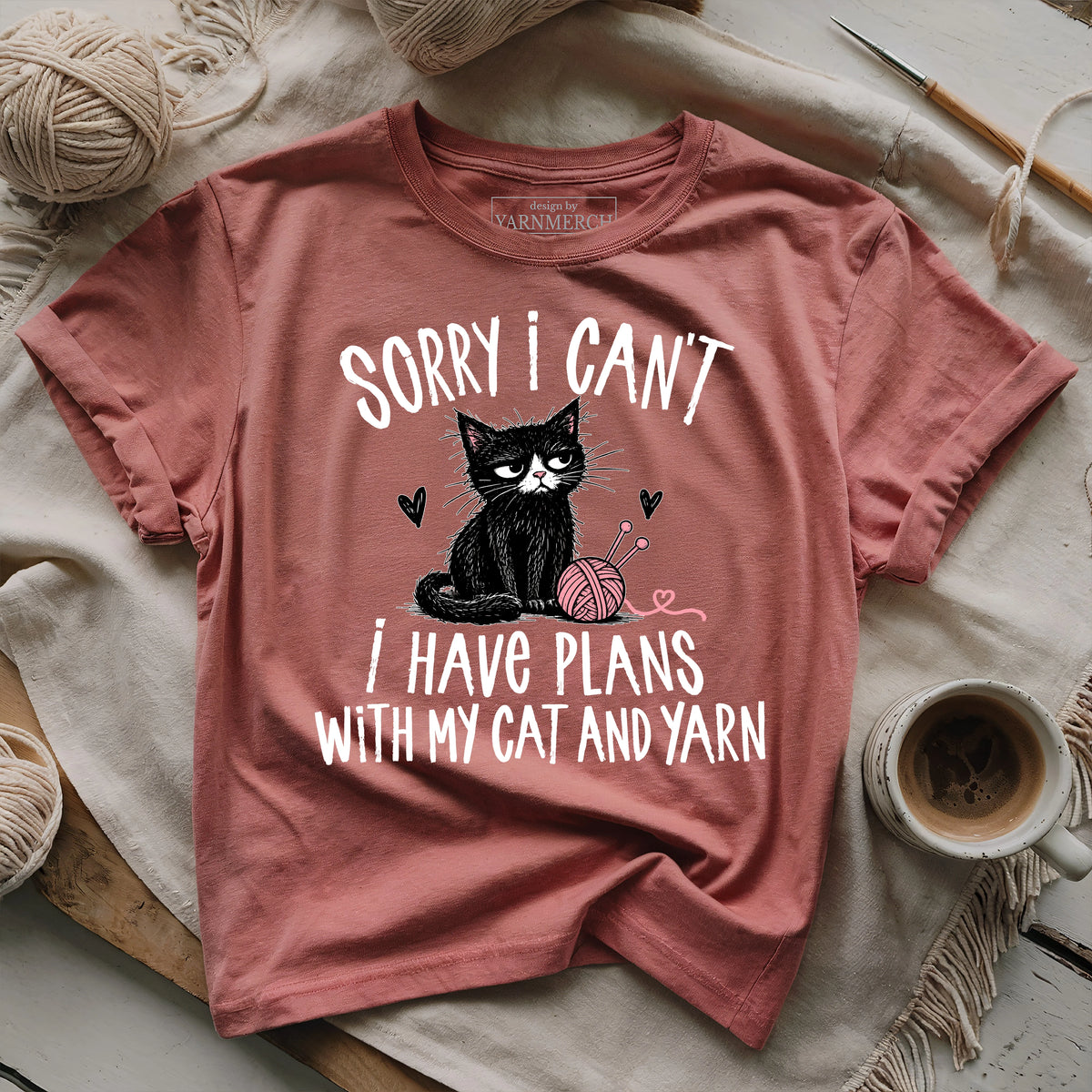 I HAVE PLANS WITH MY CAT AND YARN T-shirt