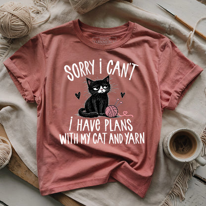 I HAVE PLANS WITH MY CAT AND YARN T-shirt