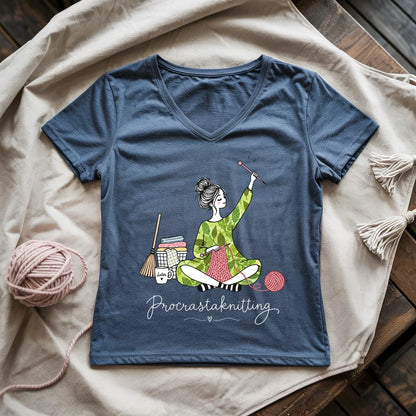 Procrastaknitting Lady V-neck