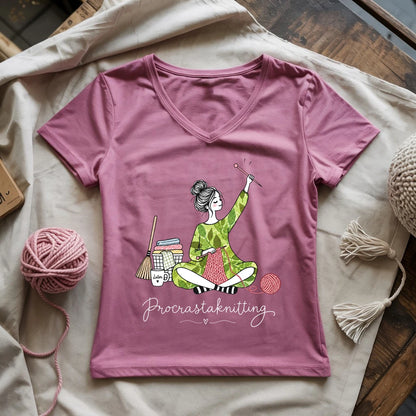 Procrastaknitting Lady V-neck