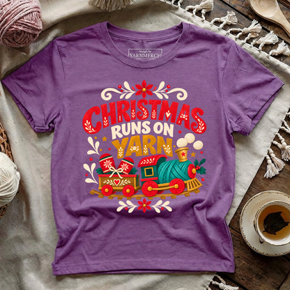 CHRISTMAS RUNS ON YARN T-shirt