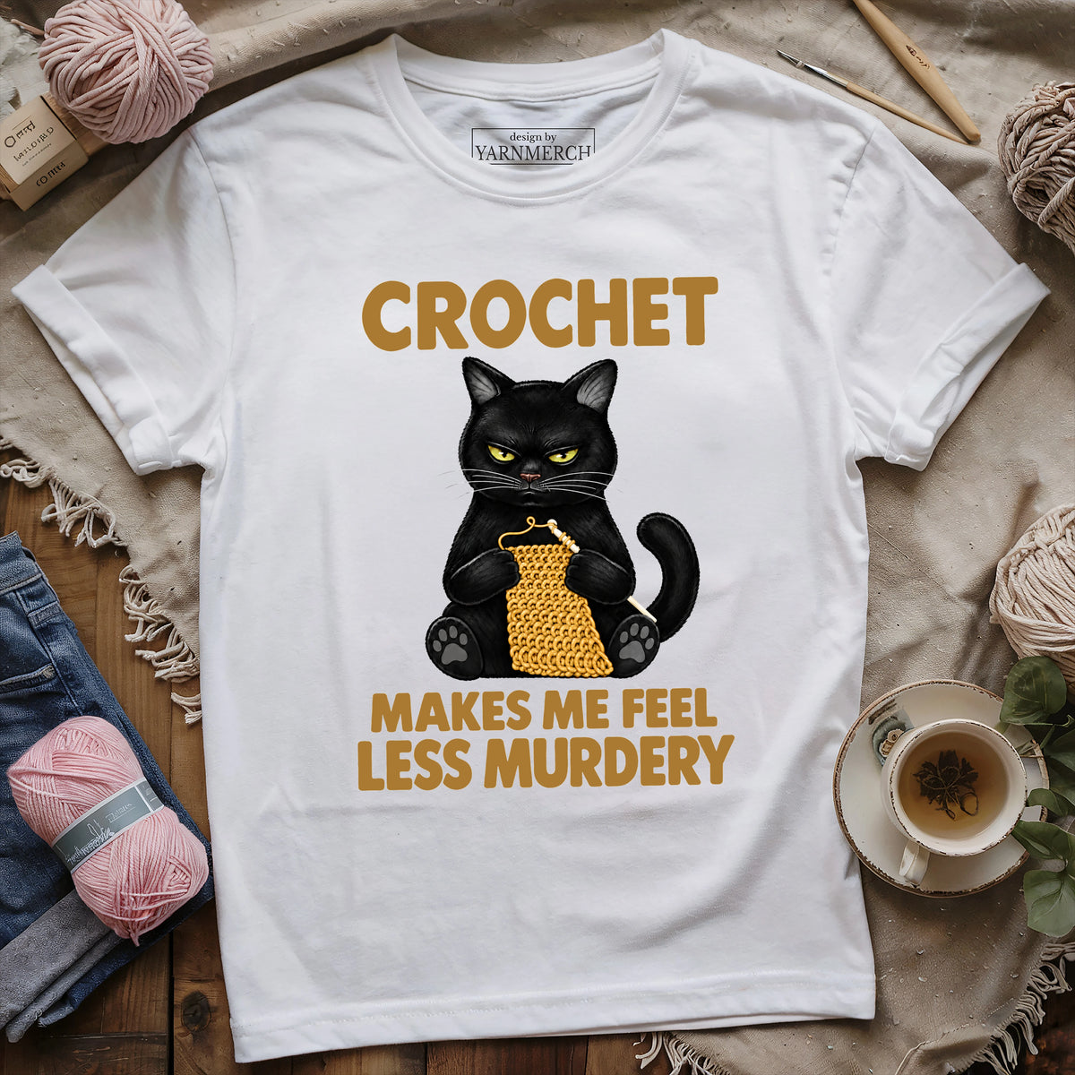 Crochet Makes Me Feel T-shirt