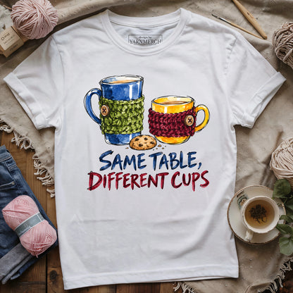 Same Table, Different Cups T-shirt