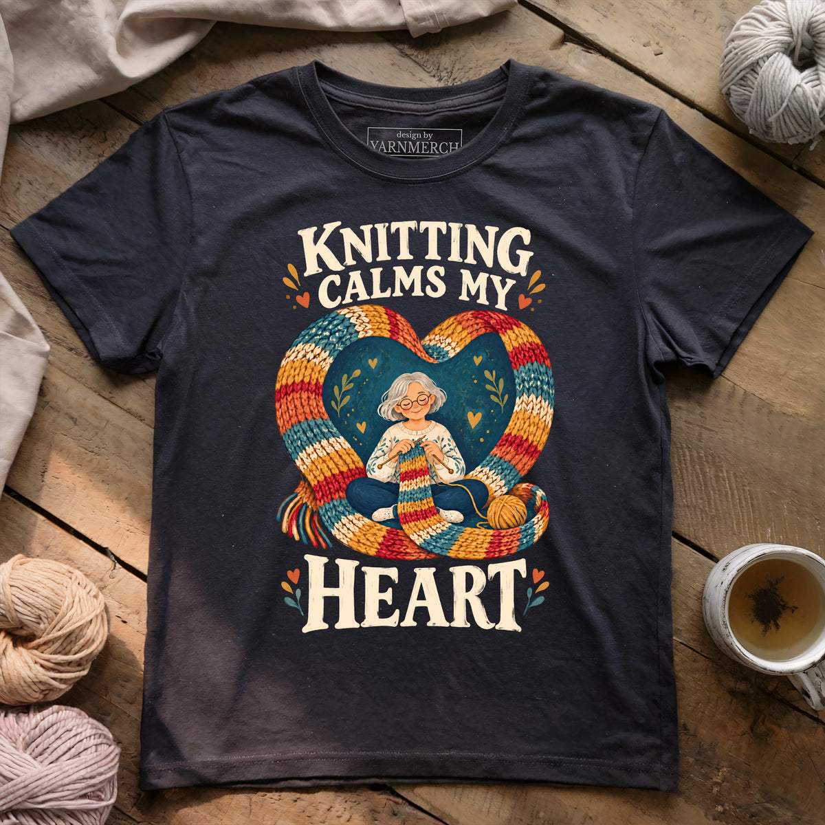 Knitting Calms My Heart T-shirt