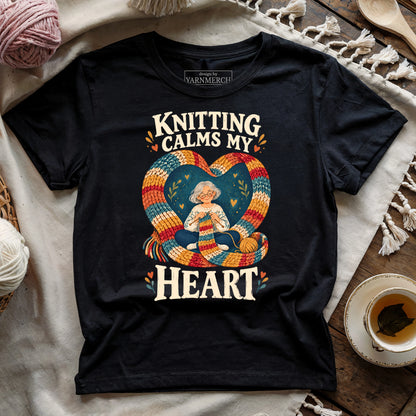 Knitting Calms My Heart T-shirt