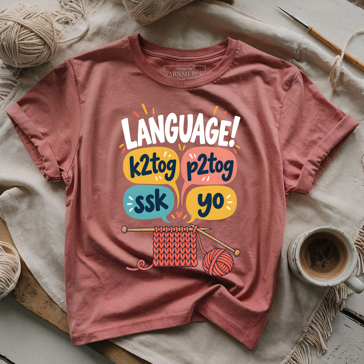 Knitting Language T-shirt