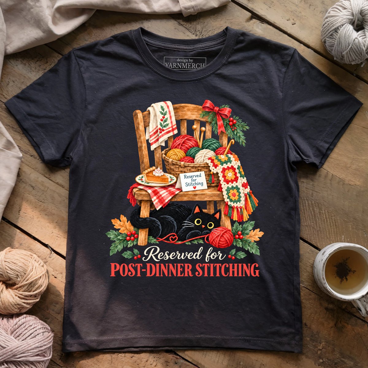 Reserved For Post-Dinner Stitching T-shirt