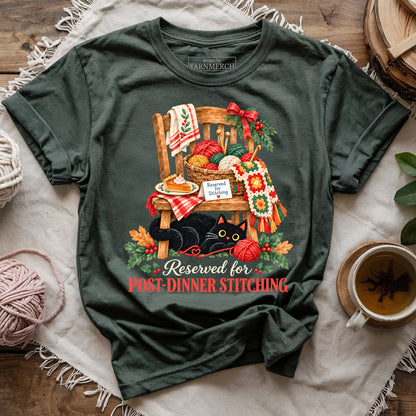 Reserved For Post-Dinner Stitching T-shirt