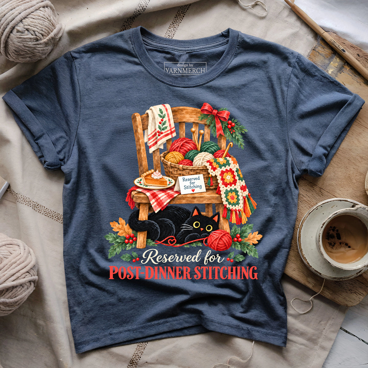 Reserved For Post-Dinner Stitching T-shirt