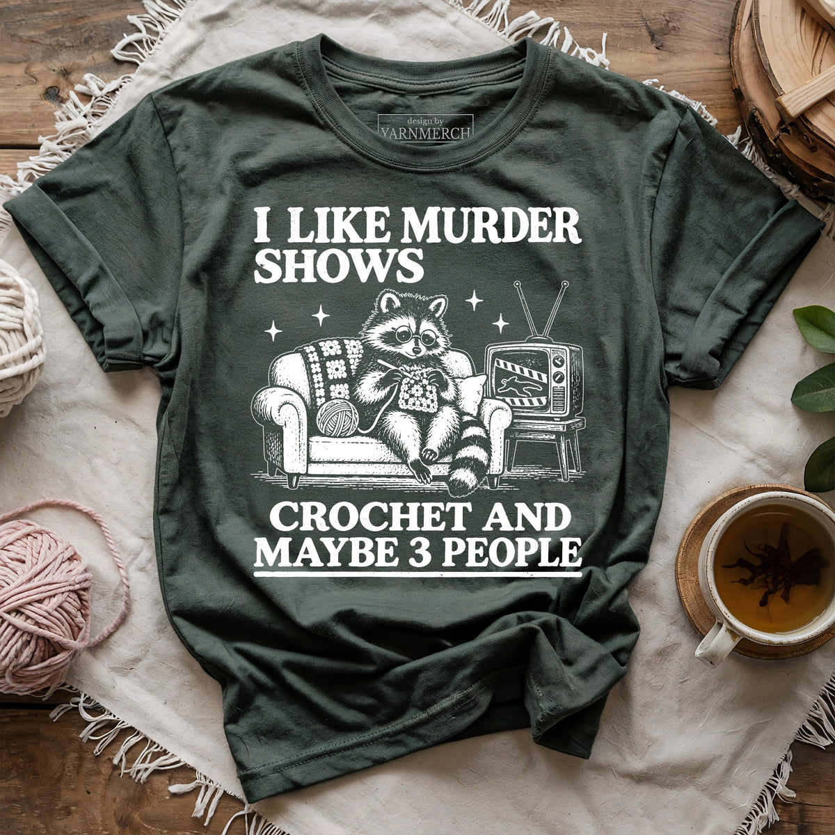 Murder Shows, Crochet & 3 Peoples T-shirt
