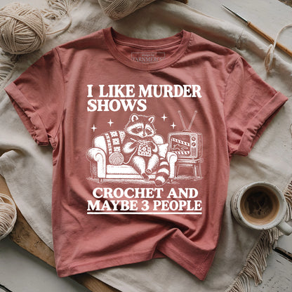Murder Shows, Crochet & 3 Peoples T-shirt