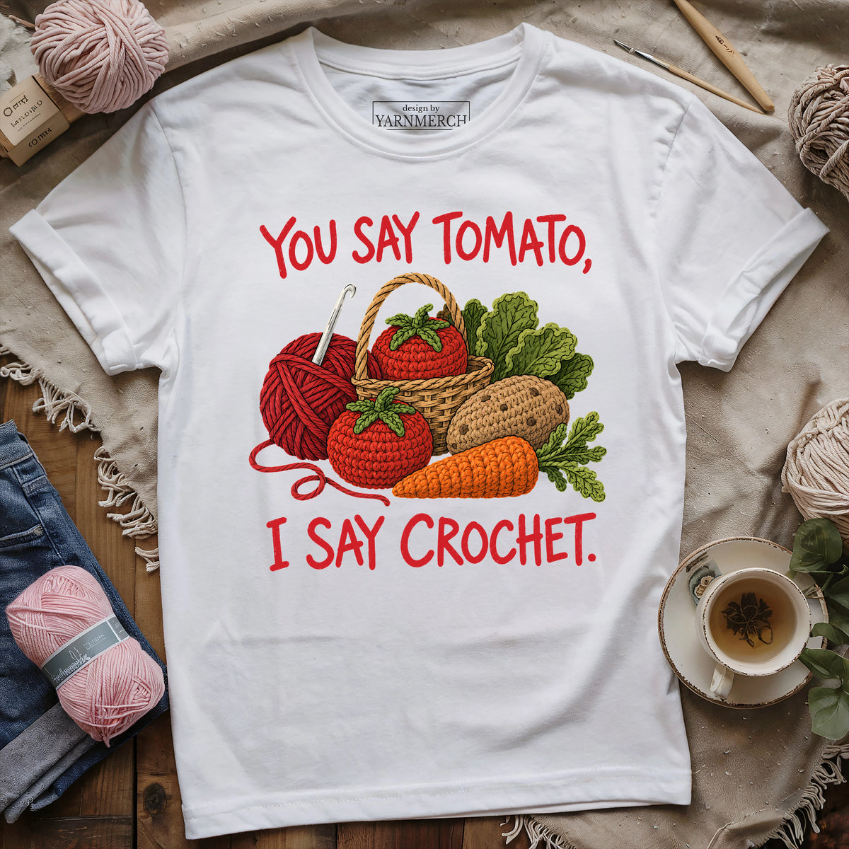You Say Tomato, I Say Crochet T-shirt