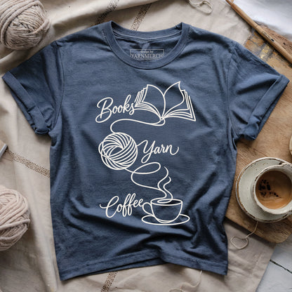 Books, Yarn & Coffee T-shirt