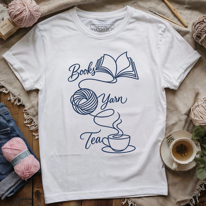Books, Yarn & Tea T-shirt