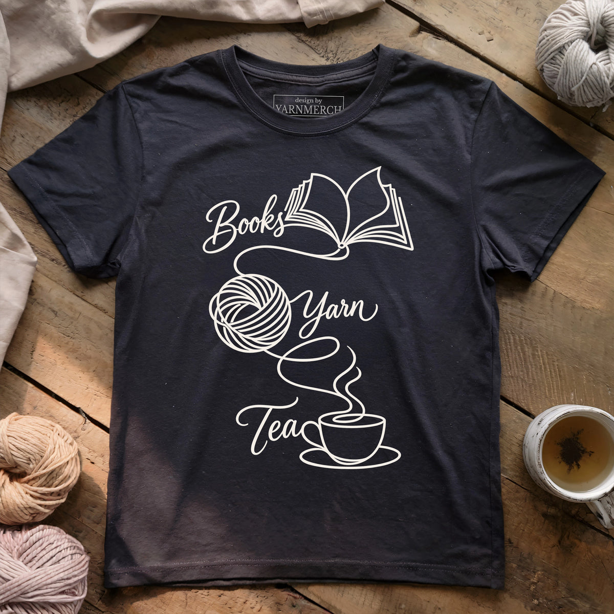 Books, Yarn & Tea T-shirt