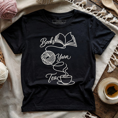 Books, Yarn & Tea T-shirt