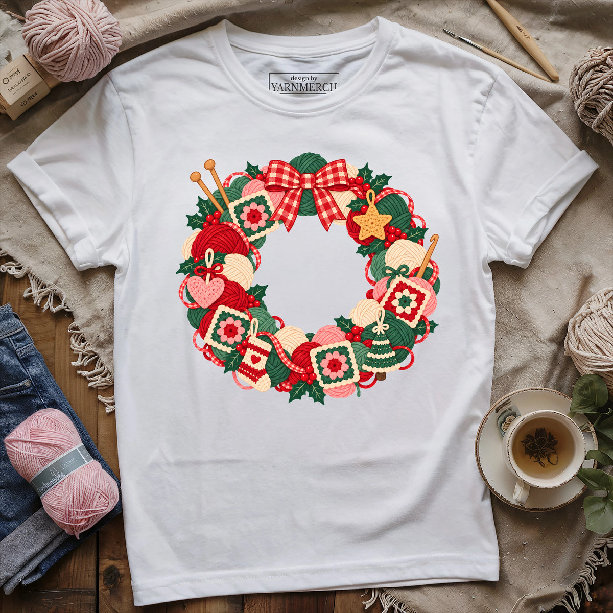 Yarn Wreath T-shirt
